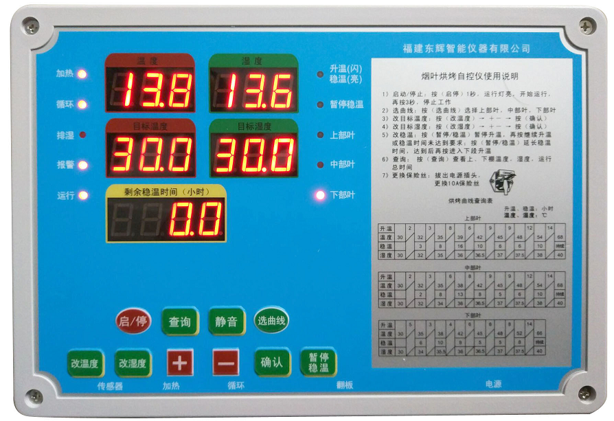 福建东辉DY17A/B 型烟叶烘烤自控仪